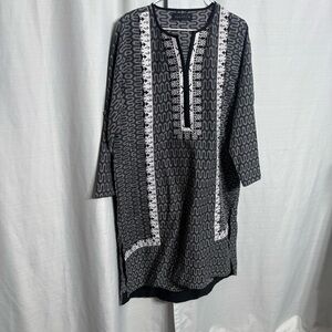 Khaadi Black & White Tunic – boho ethnic minimalist lightweight cotton (14)
